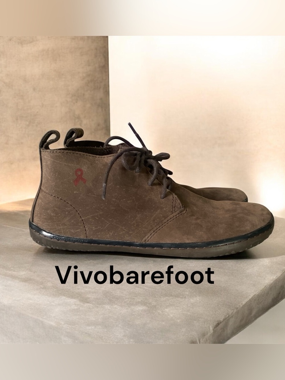Vivobarefoot Gobi Desert Boots Brown Leather Minimalist Barefoot Shoes EU 37
